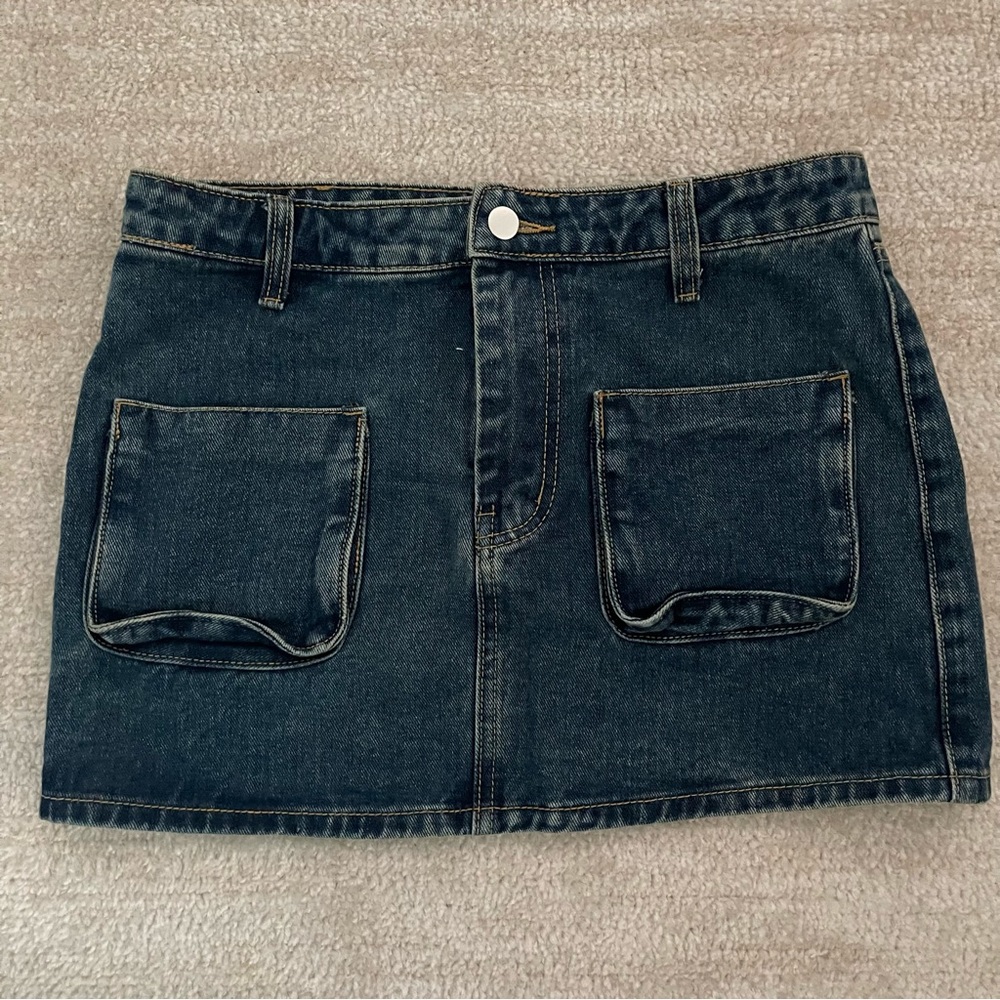 Dark denim mini